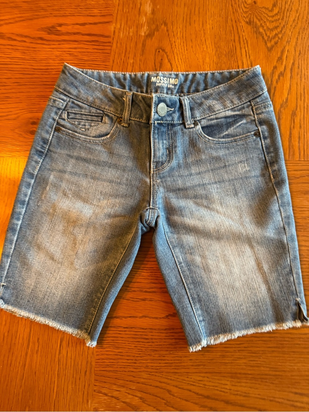 Mossimo Supply Co. faded blue denim shorts